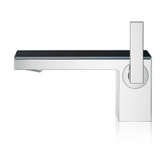 Axor MyEdition Смеситель для раковины 70, на 1 отв., излив 200мм, с донным клапаном, цвет: хром/черное стекло