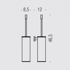 Colombo Plus Туалетный ёршик, подвесной, цвет: чёрный матовый