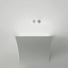 ANTONIO LUPI STRAPPO Раковина встраиваемая в стену 830х790х480 мм., с подсветкой, с донным клап, сифон, гибким шлангом и трансф, Corian, цвет белый