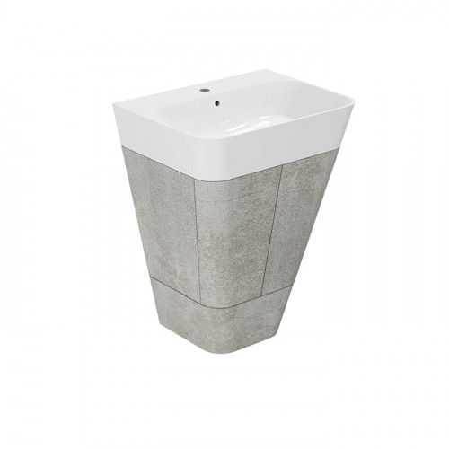 AZZURRA BUILD Тумба напольная под раковину 65 см, 59х47х50 см, с 1 ящиком, цвет Cement