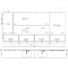ANTONIO LUPI NEUTROLED Зеркало 2160х900х25 мм., с блестящей кромкой, с белой светодиодной подсветкой, с рамой