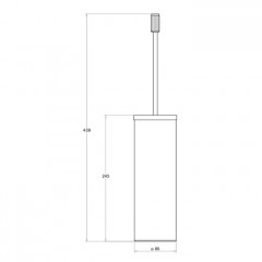 Bertocci Officina 01 Ершик подвесной , цвет: хром/хром