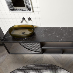 ANTONIO LUPI COLLAGE "WHITE" Зеркало 540х750х54 мм., 3-х слойное, два слоя с печатью и один зеркальный, в алюминиевой раме, отделка белый матовый