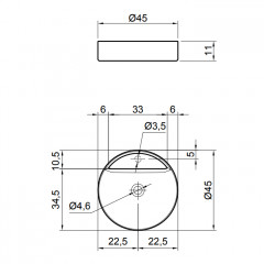 ANTONIO LUPI SIMPLO Раковина Ø450х110 мм, для установки на столешницу, с самотечным донным клапаном, Flumood, цвет белый