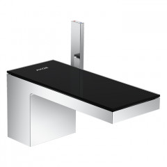 Axor MyEdition Смеситель для раковины 70, на 1 отв., излив 200мм, с донным клапаном, цвет: хром/черное стекло