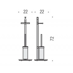 Colombo Planets Стойка с аксессуарами 72 см, цвет: хром