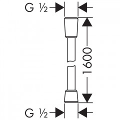 Hansgrohe Isiflex’B Душевой шланг 160см, цвет: черный матовый
