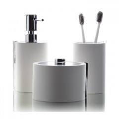 Bertocci Easy Стакан настольный, цвет: белый матовый/хром