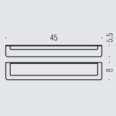 Colombo Over Полотенцедержатель 45см, цвет: матовая сталь