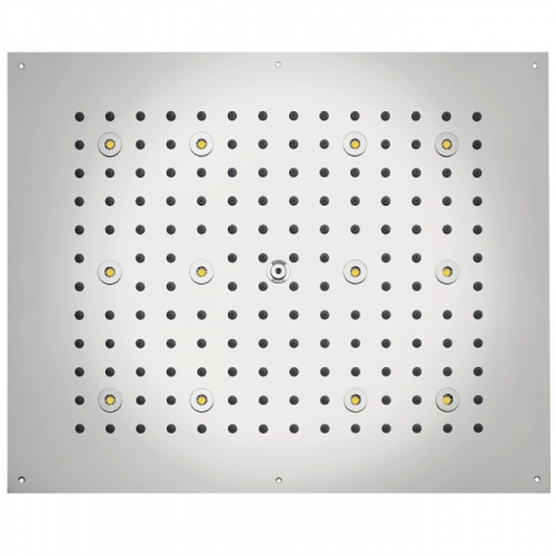 BOSSINI DREAM-RECTANGULAR Верхний душ 570x470 mm, с 12 LED RGB, блок питания/управления, Cromoterapia, цвет: белый матовый