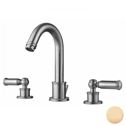 Bossini Liberty Смеситель для раковины на 3 отверстия с поворотным изливом и заглушкой 1/4, цвет: античная бронза