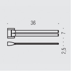 Colombo Link Полотенцедержатель двойной 36см, поворотный, цвет: хром