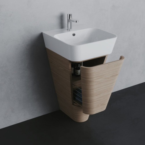 AZZURRA BUILD Тумба напольная под раковину 65 см, 59х47х50 см, с 1 ящиком, цвет Olmo naturale