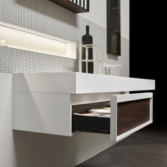 ANTONIO LUPI BEMADE Шкаф подвесной 720х140х250 мм., открытый, отделка Rovere thermo