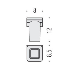 Colombo Forever Стакан подвесной, цвет: хром/матовое стекло