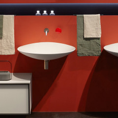 Antonio Lupi Venere Раковина подвесная овальная, 40х60см, без отв под смес, без перелива, с д/клапаном (хром), мат-л: Flumood, цвет: белый