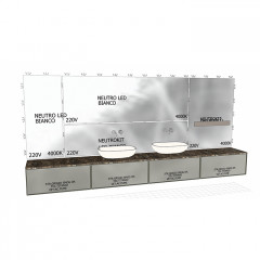 ANTONIO LUPI NEUTROKIT Зеркало 900х1250х25 мм., с рамой, с белой светодиодной подсветкой, с отверстиями для полотенцедержателя Retta