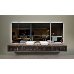 ANTONIO LUPI NEUTROKIT Зеркало 900х1250х25 мм., с рамой, с белой светодиодной подсветкой, с отверстиями для полотенцедержателя Retta