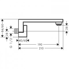 Axor Edge Излив на ванну, 190мм, алмазная огранка, цвет: черный