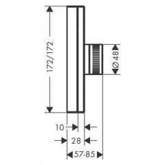 Axor Edge Смеситель для душа Highflow, встраиваемый, термостат, на 1 источник, алмазная огранка, внешняя часть, цвет: хром