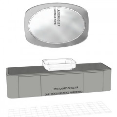 ANTONIO LUPI IL BAGNO Тумба 360х540х375 мм., 1 ящик SLIM H18 Noce Americano, цвет Grigio smog opaco