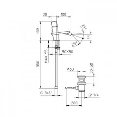 Bossini Cube Смеситель для биде на 1 отв., с заглушкой 1/4, цвет: никель шлифованньій