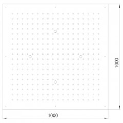 BOSSINI DREAM-XL CUBE Верхний душ 1000 x 1000 mm, цвет: хром