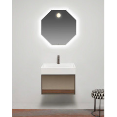 LUPI GESTOMOOD Раковина 63х50х13см., подвесн/накладная, с 1 отв, с самотечным донным клапаном, Flumood, цвет белый