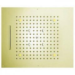 BOSSINI DREAM/3 Верхний душ 570x470mm, 3 режима (дождь, каскад, туман) с 4 LED RGB, блок питания/управления, Cromoterapia, цвет: сатинированное золото