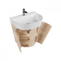 AZZURRA FORMA Тумба подвесная для раковины 65 см, с 2 дверцами, 60х47х50 см, цвет Olmo naturale