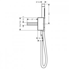 Axor Edge Душевой гарнитур: ручной душ с держателем и шлангом, цвет: золото