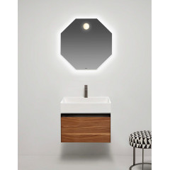 ANTONIO LUPI ATELIER Тумба под раковину 540х400х375 мм., 1 ящик, рама Bronzo, боковины Noce canaletto, фронт Noce canaletto