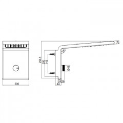 Bossini Syncro Настенный верхний душ из сталимc 3-мя режимами, однo подключение 1/2для предварительно смешанной воды, с хромотерапией, цвет: хром