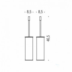 Colombo Plus Туалетный ёршик, напольный, цвет: чёрный матовый