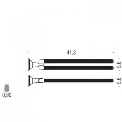 Colombo Hermitage Полотенцедержатель двойной 41см, цвет: хром
