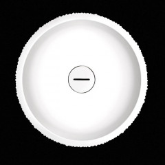 ANTONIO LUPI PLISSE Раковина напольная Ø470х850 мм., слив в пол, с сифоном, донным клапаном и гибким шлангом, Flumood, цвет белый