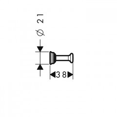 Axor Montreux Крючок, цвет: шлифованное золото
