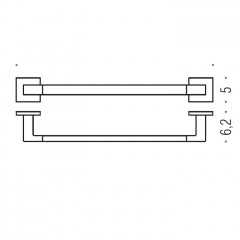 Colombo Basic Q Полотенцедержатель 56см, цвет: хром