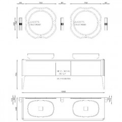 ANTONIO LUPI IL BAGNO Тумба 360х540х375 мм., 1 ящик, цвет Blu navy lucido