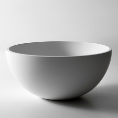 Antonio Lupi Urnamood Раковина накладная овальная, Ø50х60см, без отв под смес, без перелива, с д/клапаном (хром), сифоном, мат-л: Flumood, цвет: белый