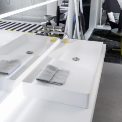 ANTONIO LUPI SIMPLO Раковина 1080х470х110 мм., накладная, с 1 отверстием для смесителя, с самотечным донным клапаном, Flumood, цвет белый