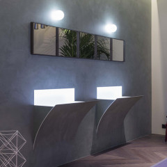 ANTONIO LUPI STRAPPOXL Раковина встраиваемая в стену 928х1014х513 мм., с смесителем, донным клапаном, сифоном и трансформатором, Corian, цвет белый