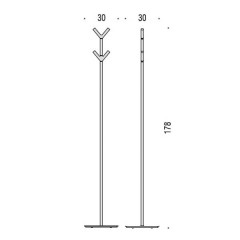 Colombo Planets Стойка вешалка 178 см, цвет: хром