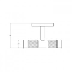 Bertocci Officina 01 Крючок двойной, подвесной, цвет: черный матовый