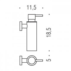 Colombo Plus дозатор для жидкого мыла подвесной, цвет: цвет: чёрный матовый