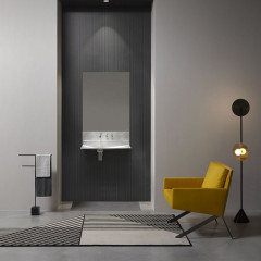 ANTONIO LUPI LAVANDINO Раковина подвесная 720х445х275 мм., из нержавеющей стали, со смесителем и самотечным донным клапаном, Stainless steel 316/L