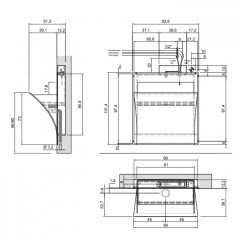 ANTONIO LUPI STRAPPOXL Раковина встраиваемая в стену 928х1014х513 мм., с смесителем, донным клапаном, сифоном и трансформатором, Corian, цвет белый