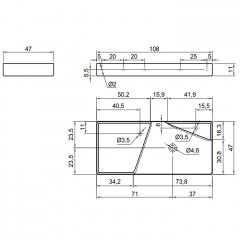 ANTONIO LUPI SIMPLO Раковина 1080х470х110 мм., накладная, с 1 отверстием для смесителя, с самотечным донным клапаном, Flumood, цвет белый