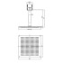 BOSSINI DREAM-CUBE Верхний душ 400 x 400 mm 1 режим - держателем вертикальным 300 x 36 mm, цвет: хром