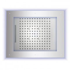 Bossini Frame Multifunctions Верхний душ 600x500мм 3 режима (тропический душ, каскад, туман), с функцией хромотерапии по всему периметр цвет: хром